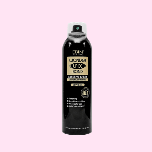 Ebin Wonder Lace Bond Adhesive Spray Supreme 180ml Black - Ebin New York - The Hair Drop