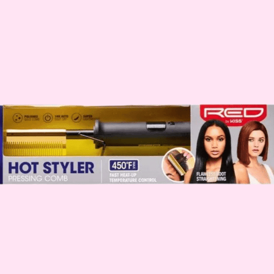 RED By Kiss: Electrical Hot Styler Pressing Comb - RED By Kiss - The Hair Drop