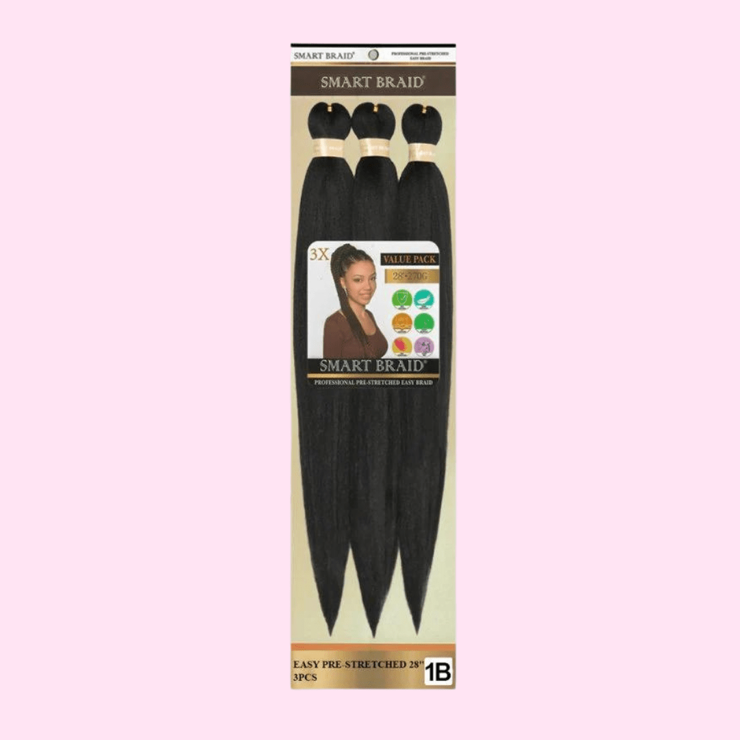 Smart Braid X3 28" - Pre - Stretched (available in colours #1, #1B, and #2) - Smart Braid - The Hair Drop