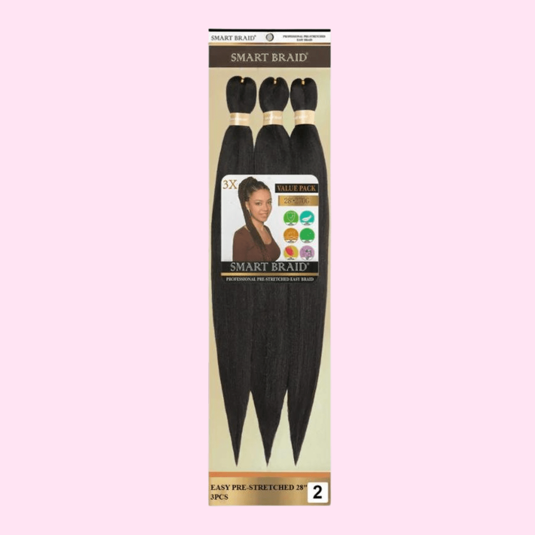 Smart Braid X3 28" - Pre - Stretched (available in colours #1, #1B, and #2) - Smart Braid - The Hair Drop